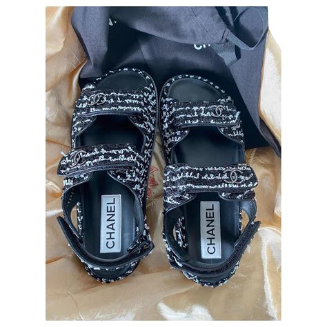 how much are chanel dad sandals|chanel dad sandals tweed.